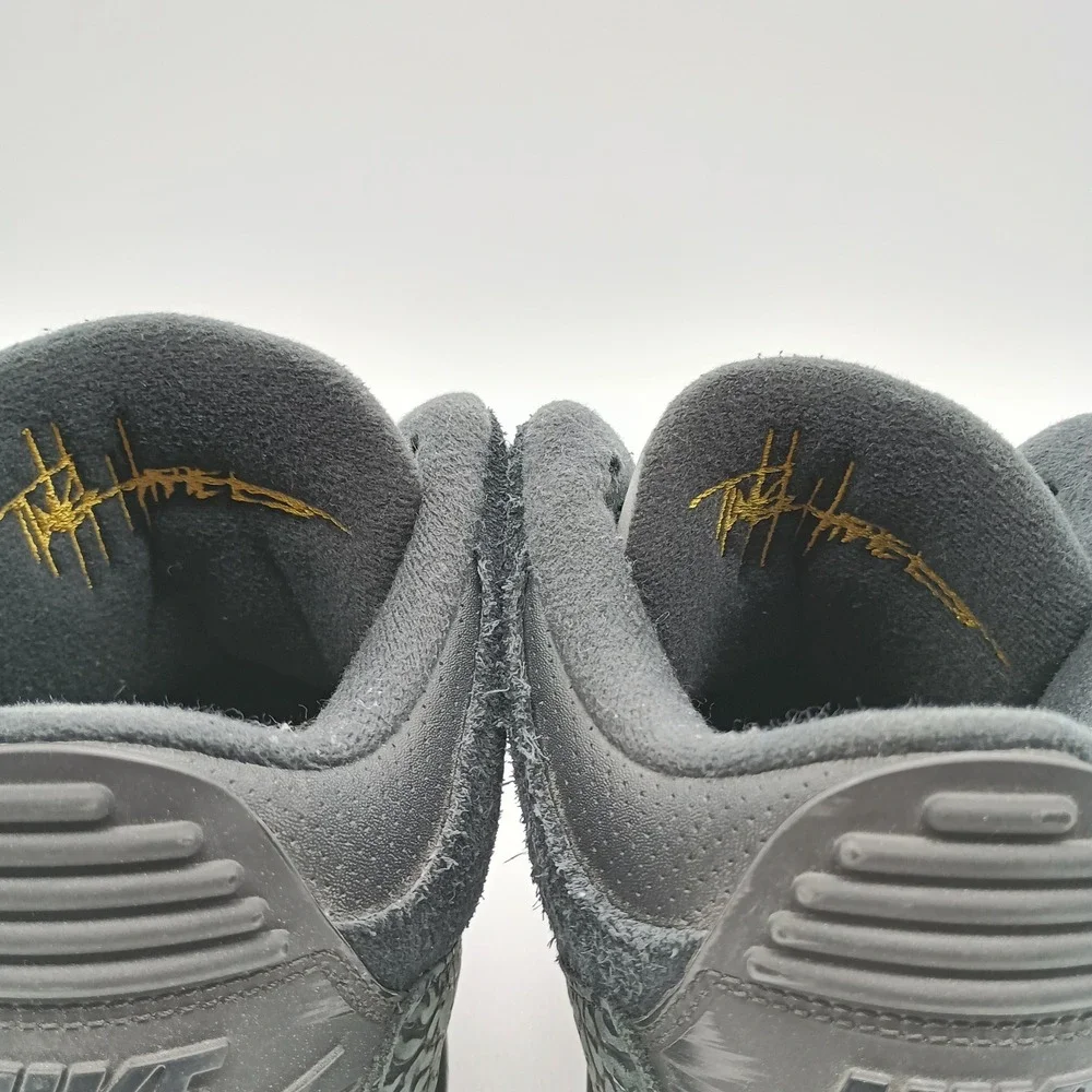 Air Jordan 3 Retro Tinker Black Cement Mens 12 Black‎ Gray Gold Sneakers